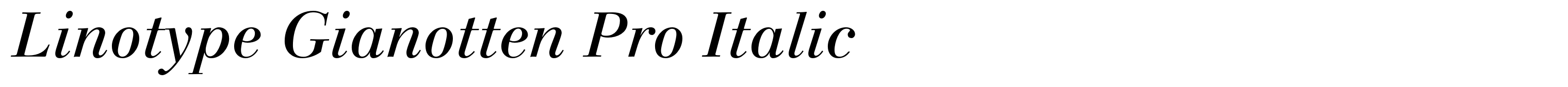 Linotype Gianotten Pro Italic